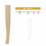 Gamba Legno Faggio Grezzo d.50x50 / 25 mm.430h | Gpi